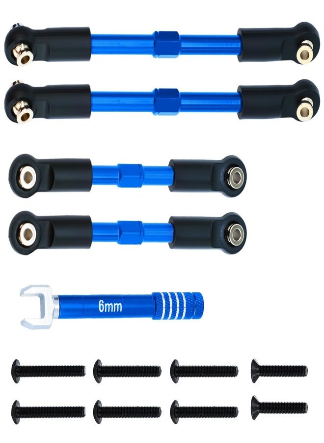 POLANTA Aluminum Front & Rear Pull Rod Linkage Upgraded Set for Arrma 1/10 Gorgon Vorteks Fury Quake 2WD RC Truck,Replace#ARA330753(Blue) - Image 2